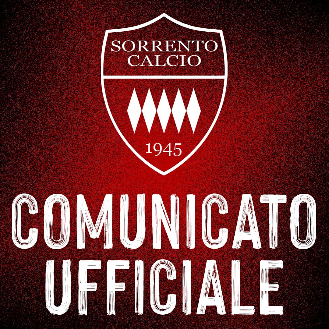 COMUNICATO UFFICIALE - Sorrento Calcio 1945
